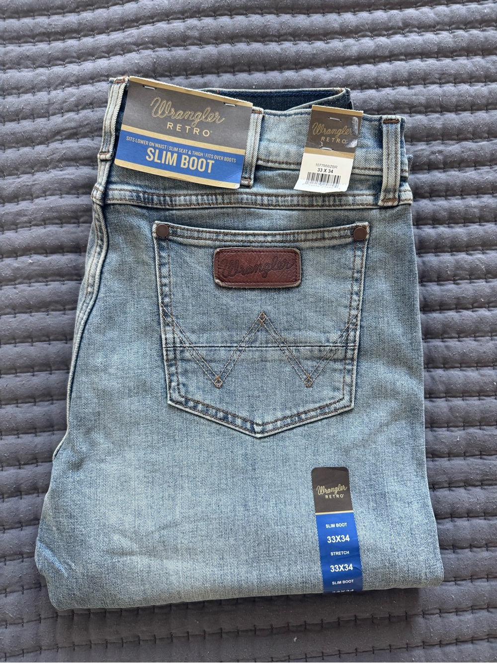 Wrangler Retro Slim Boot Men's Jeans in Light Blue Denim
